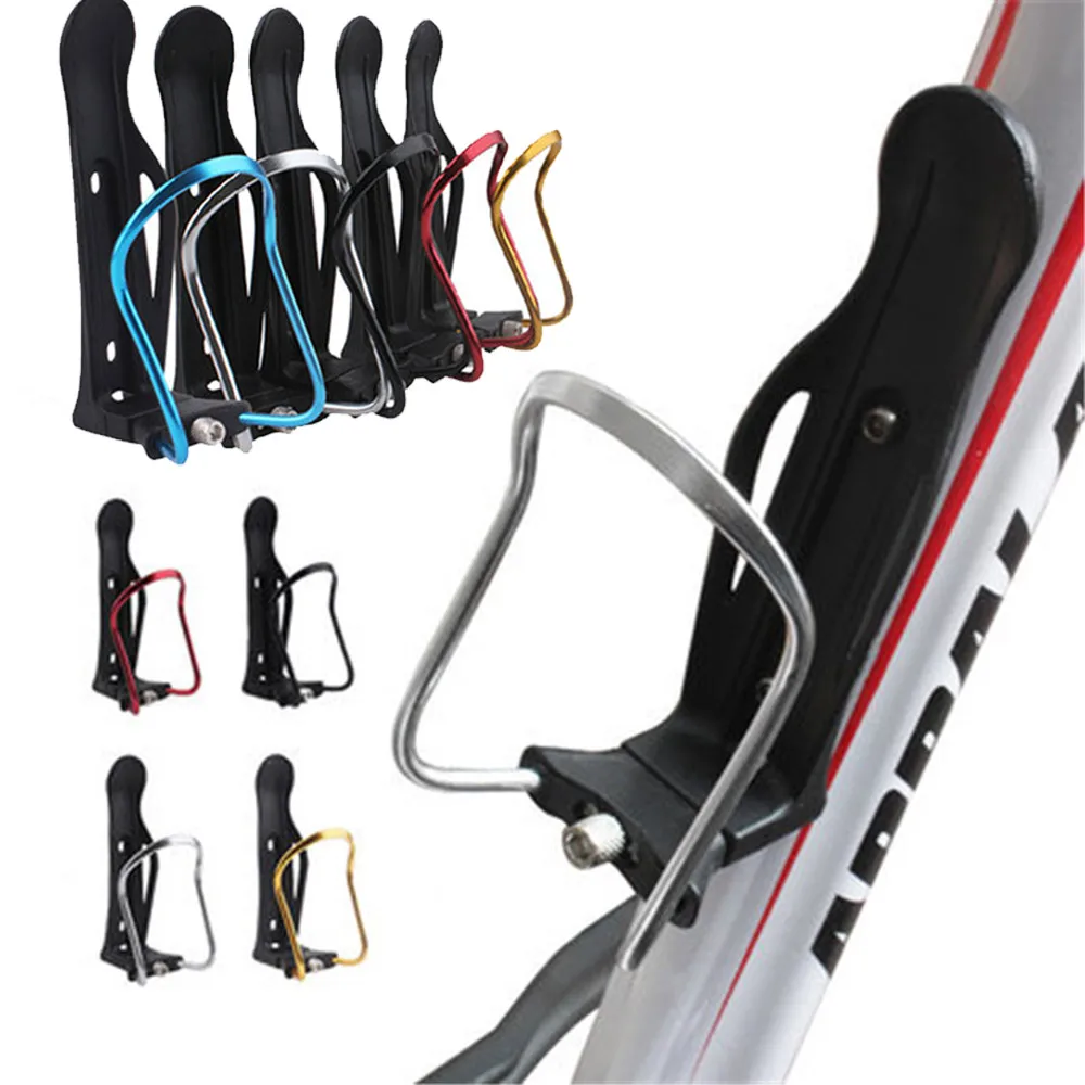 Bicycle Aluminum Adjustable Handle Water Bottle Kettle Holder for Travel Cycling Portable with Fixed Screw Adjustment Knob | Спорт и