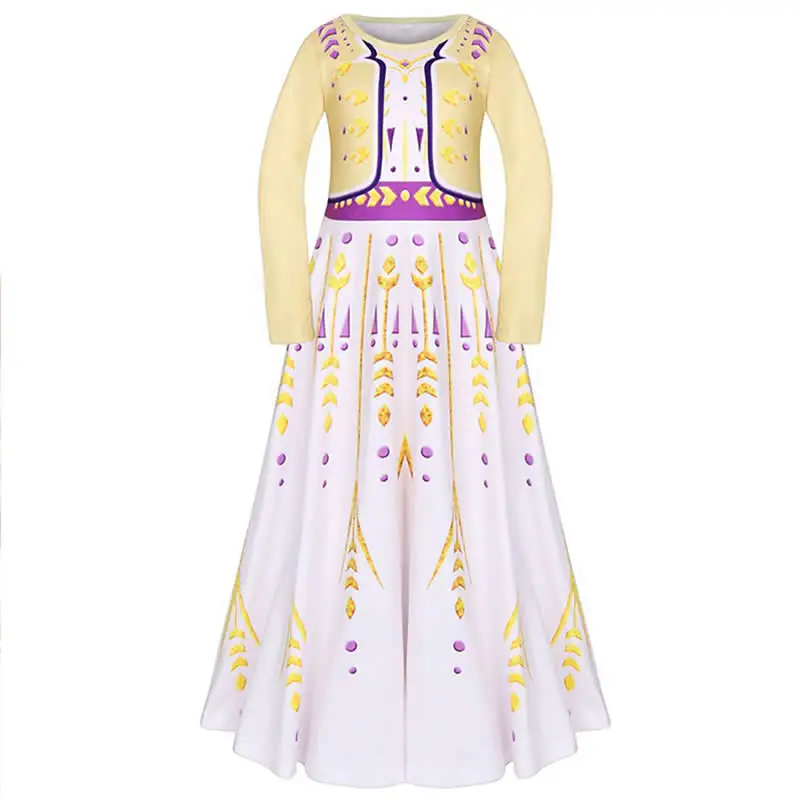 Новинка Платье для девочек Эльза Анна из аниме фильм Снежная королева вязаные