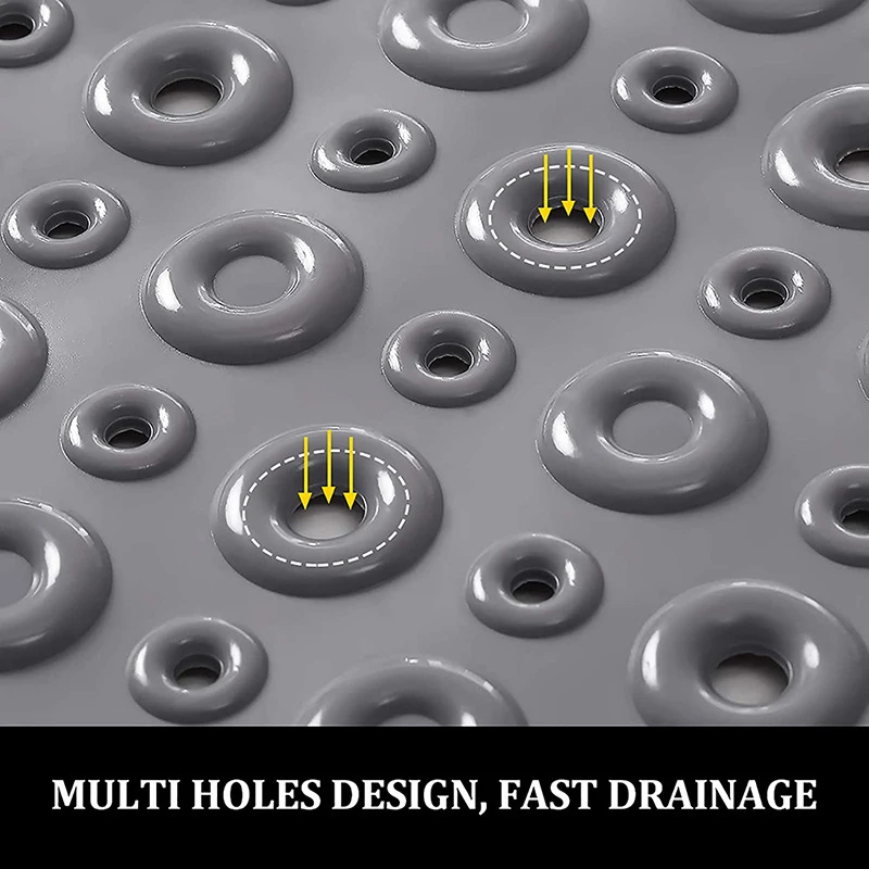 

Shower Mat Non-Slip and Extra 35X16 Inch Bathtub Mats with Suction Cups Home Bathroom Safety Bath Massage Pad