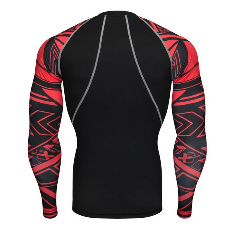 Мужская быстросохнущая футболка для бега бодибилдинг Спортивная с длинным