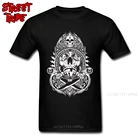 Мужские футболки в стиле панк, футболки с изображением черепа, ножа, драки, фанки, черно-белые топы, хлопковая одежда, 3D Пиратская уличная одежда