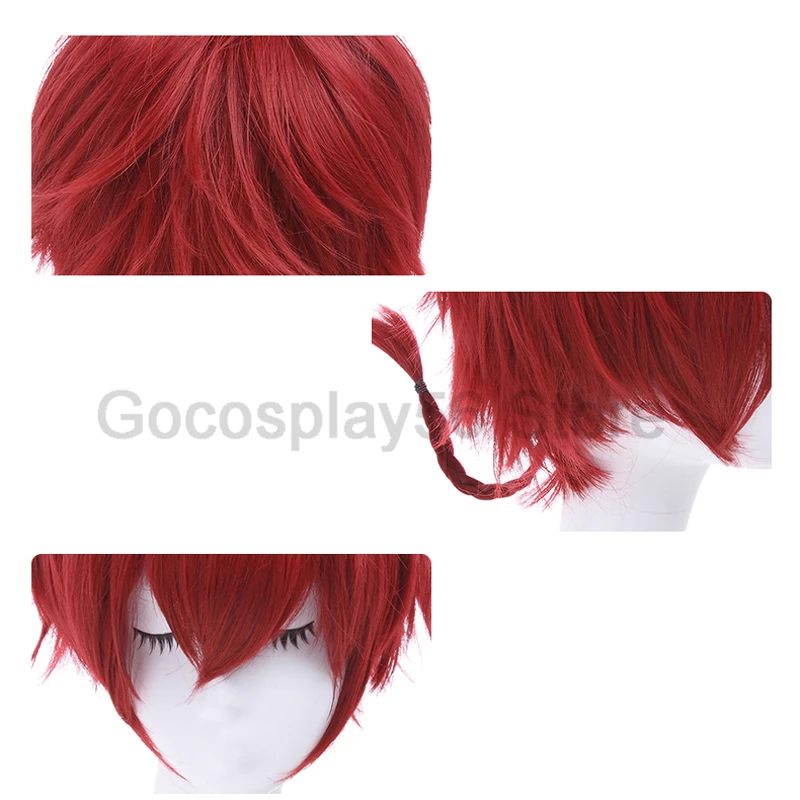 Ranma 1/2 Saotome Косплей красные косички хвостики короткие волосы Хэллоуин для