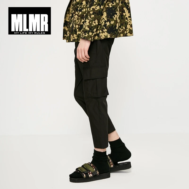 MLMR мужские однотонные хлопковые брюки-карго зауженные укороченные брюки JackJones