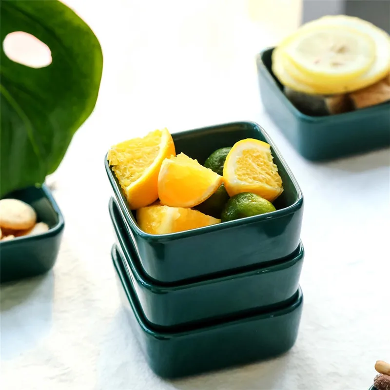 Скандинавская керамическая тарелка для закусок модная простая домашняя посуда