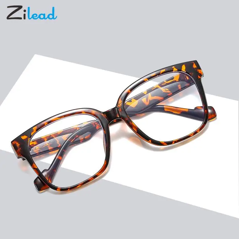 

Очки Zilead с большой оптической оправой для компьютера, модные аксессуары для чтения, с ярсветильник светом, в стиле унисекс