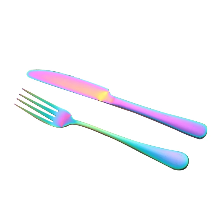 Multicolor KnifeFolk Набор ножей столовые приборы из нержавеющей стали ложка народные наборы ножей столовая посуда в японском стиле костюм набор посуды столовое серебро подарок - Цвет: Multicolor KnifeFolk