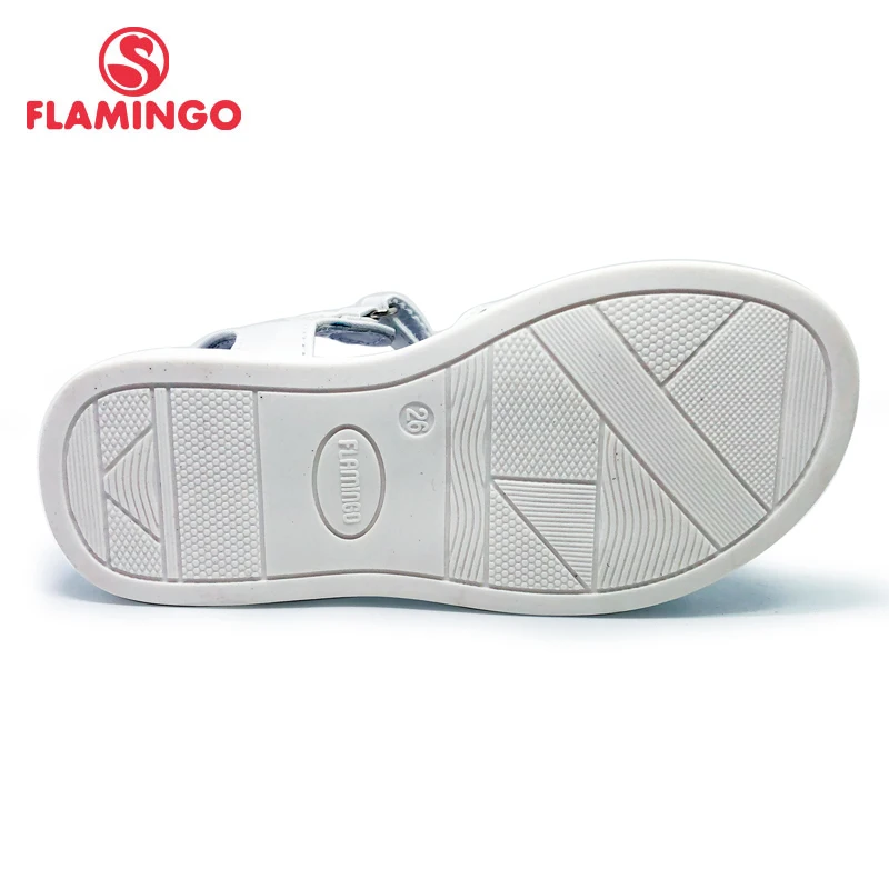 Фламинго 2020 сандалии для Крючки девочек на плоской подошве и застежке-липучке