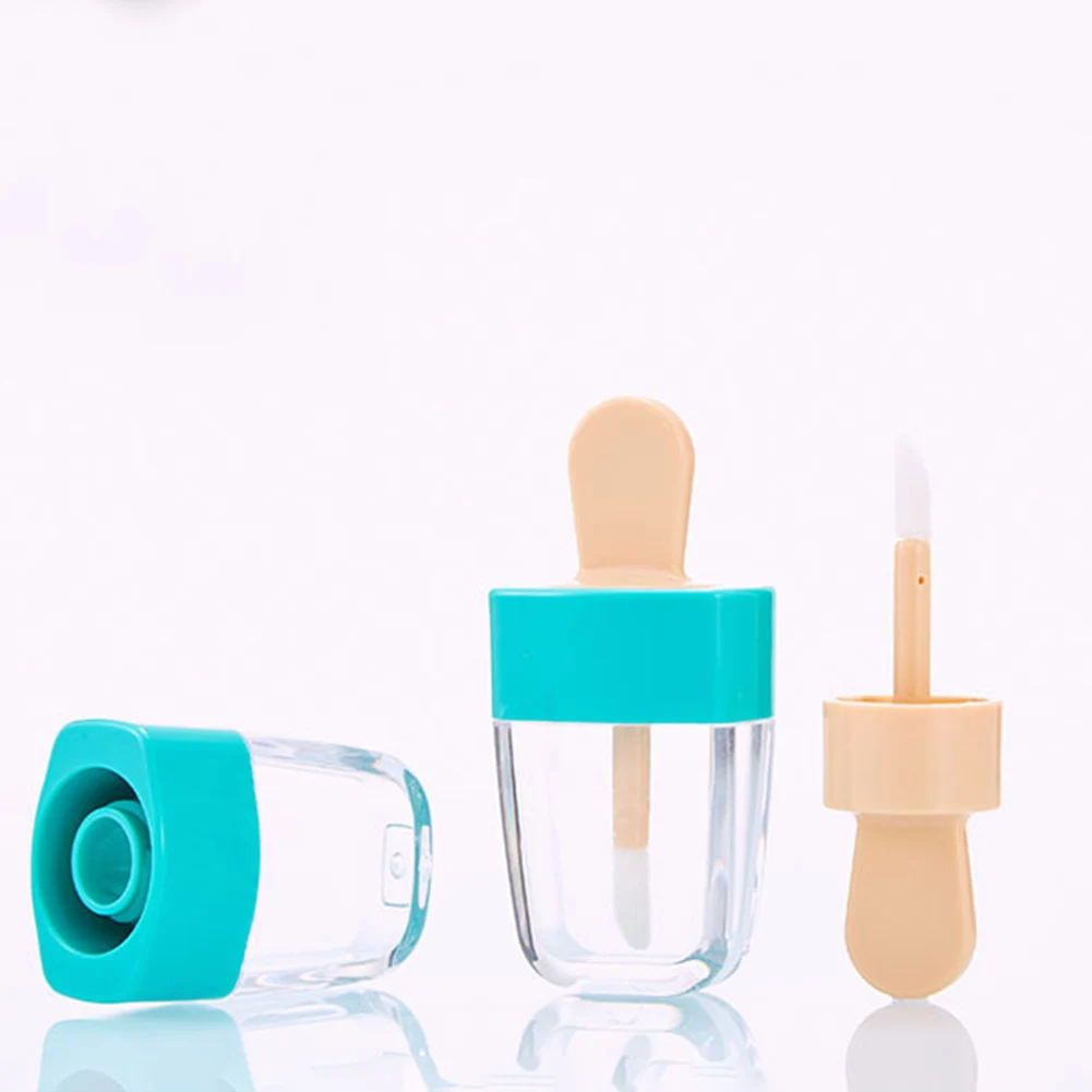 

12pcs 8ml Transparent Empty Mini Lip Gloss Balm Tube Clear Ice Cream Shape Lipstick Glaze Container DIY Makeup Material Bottles