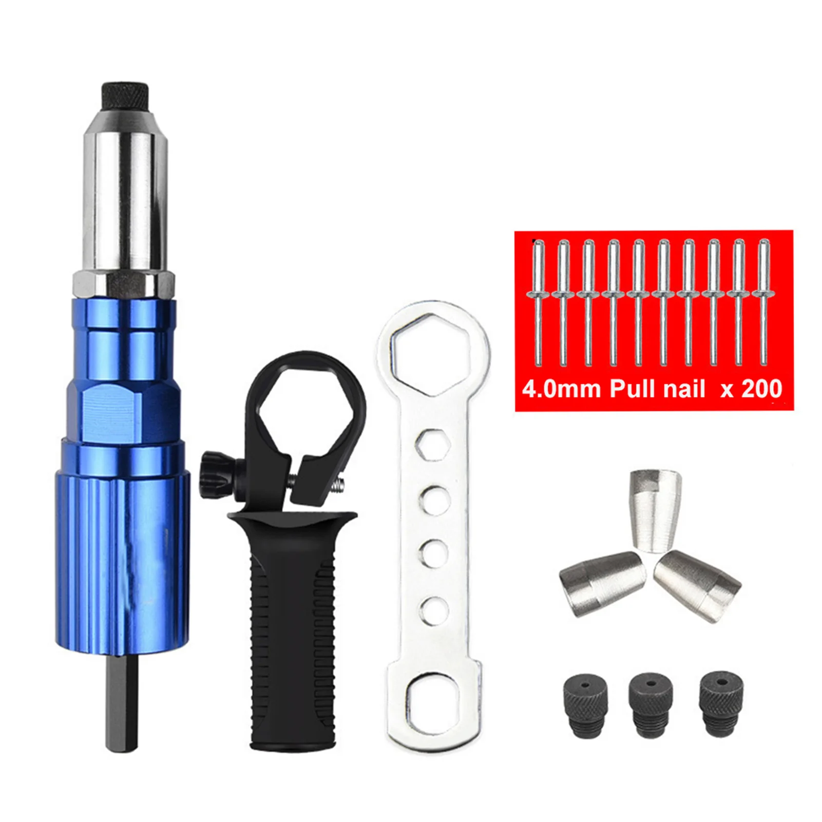 

Insert Nut Power Drill Accessories Replacement Home Tool Rivet Adapter Set Cordless Riveting Anti Slip Portable Ergonomic Wrench