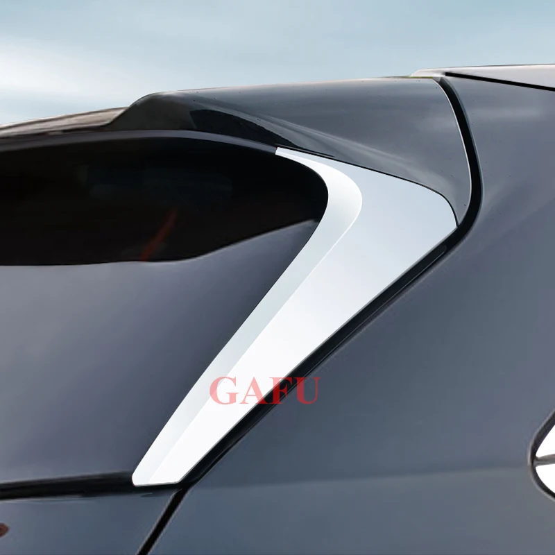 

for Toyota Highlander 2015 2016 2017 2018 2019 ABS Chrome Rear Window Spoiler Side Cover Tail Triangle Trim Car Accessories