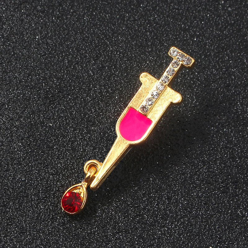 Брошь шприц медицинский модный стетоскоп MIDY эмалированные Значки для медсестер