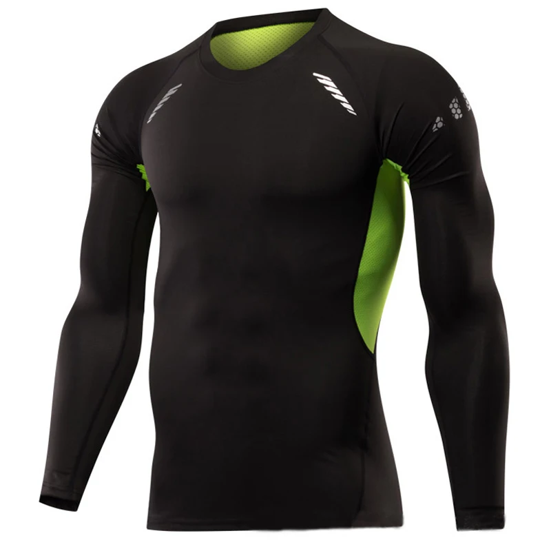 

Fitness T-Shirts Compression Traning Tights Tshirt Workout Quick Dry Fit Sport Gym Clothing Running Long Sleeve Tshirt Men 2021