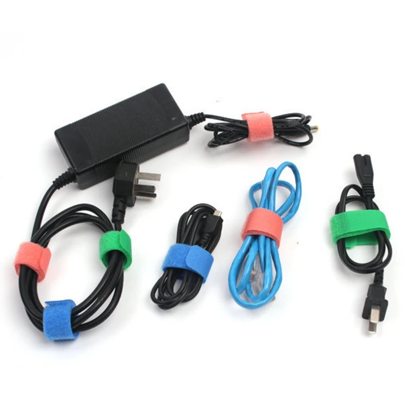 10 шт. кабель для хранения данных с нейлоновой застежкой самоклеящаяся веревка