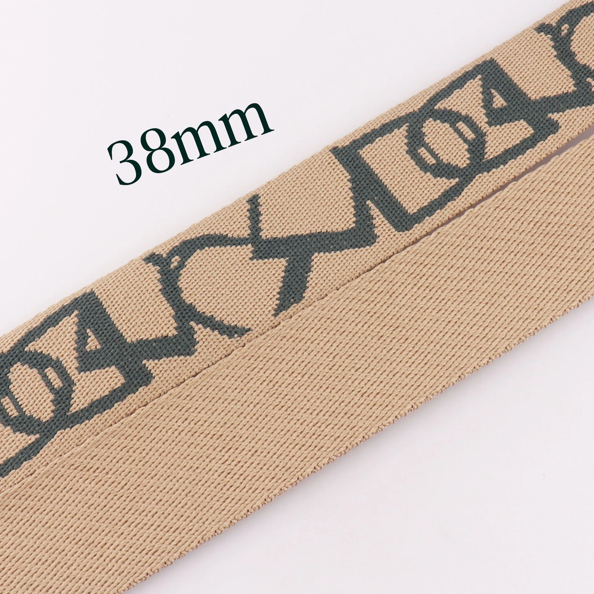 

38mm Camel Webbing Cotton Ribbon 1 1/2" Lanyard Bag Purse Leash Handbag Handle Upholstery Webbing By the Yards