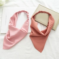 womens triangle scarf elastic hair band solid color macaroon hairband women solid color macaroon elastic band elastic hair band
