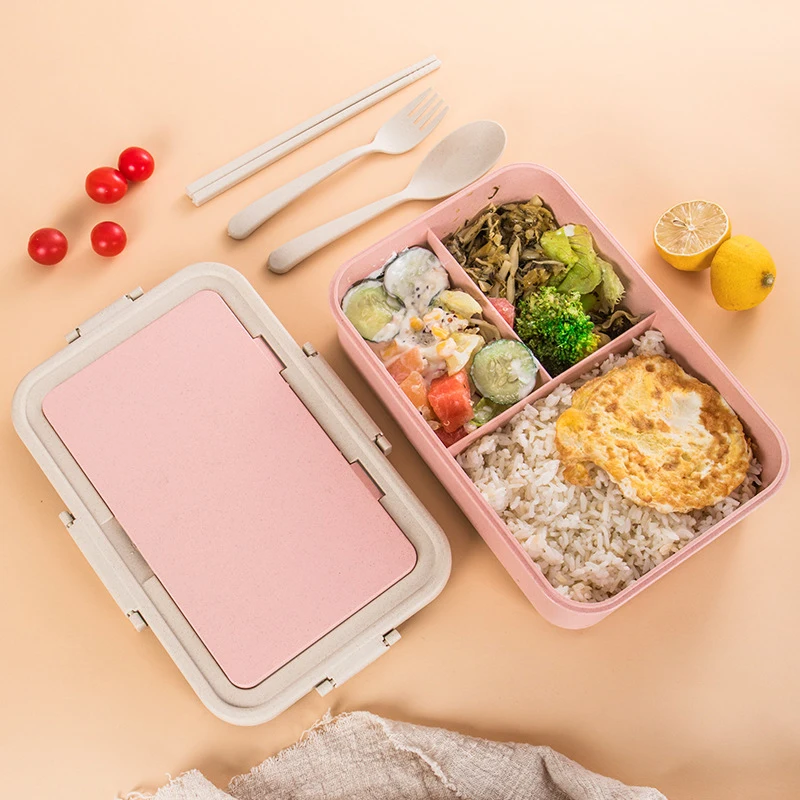 1 шт. Bento Ланч-бокс в японском стиле со столовыми приборами для детей с 3 отделениями коробка для еды