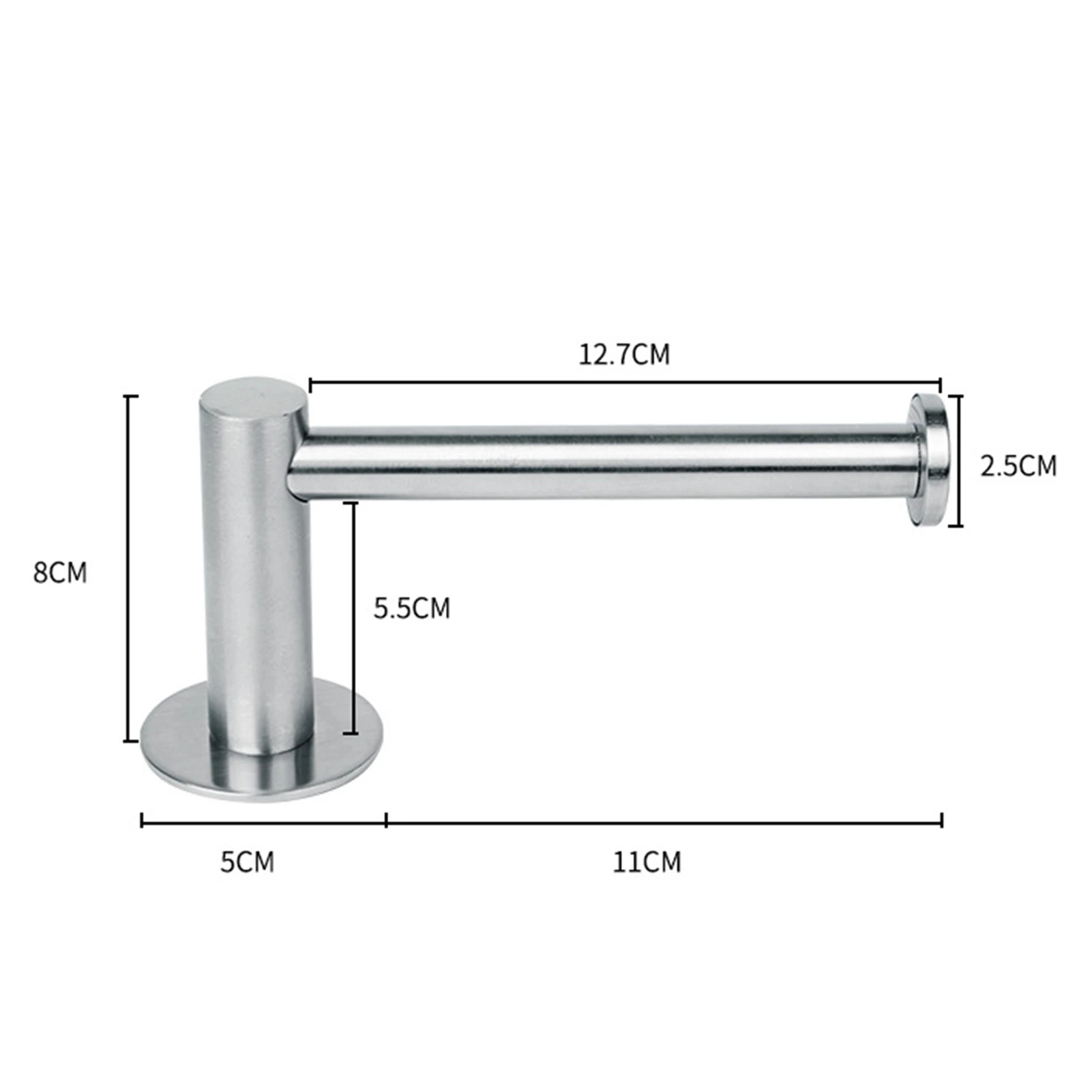 

Wall Mount Paper Towel Holder Stainless Steel No Drilling Under Cabinet Adhesive Shelf Roll Paper Accessory