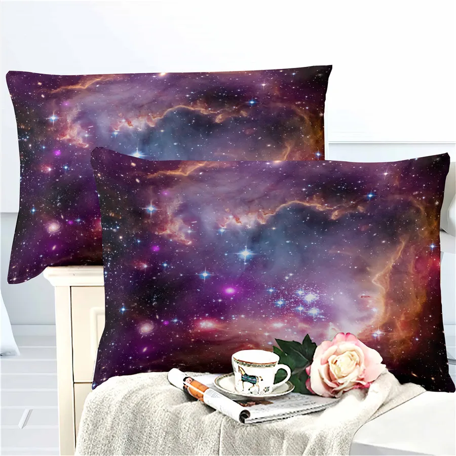 

HELENGILI 3D Bedding Set Starry Sky Print Duvet Cover Set Bedcloth with Pillowcase Bed Set Home Textiles #YH-16