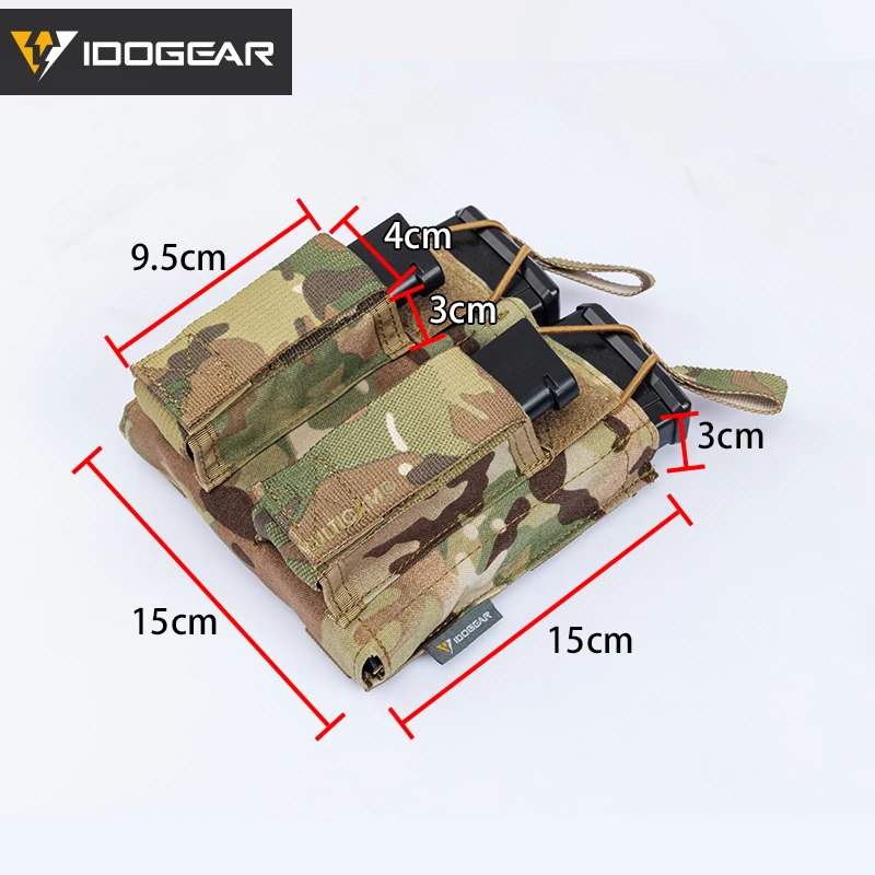IDOGEAR тактическая сумка для журналов двойная переноска с открытым верхом 5 56 и