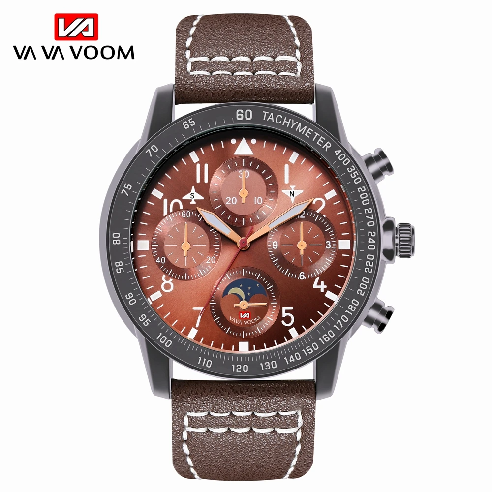 Top Brand Big Pilot's Sport Watches Fashion Waterproof Quartz Clock Luxury Leather Strap Wrist Watch reloj deportivo hombre 2019 |