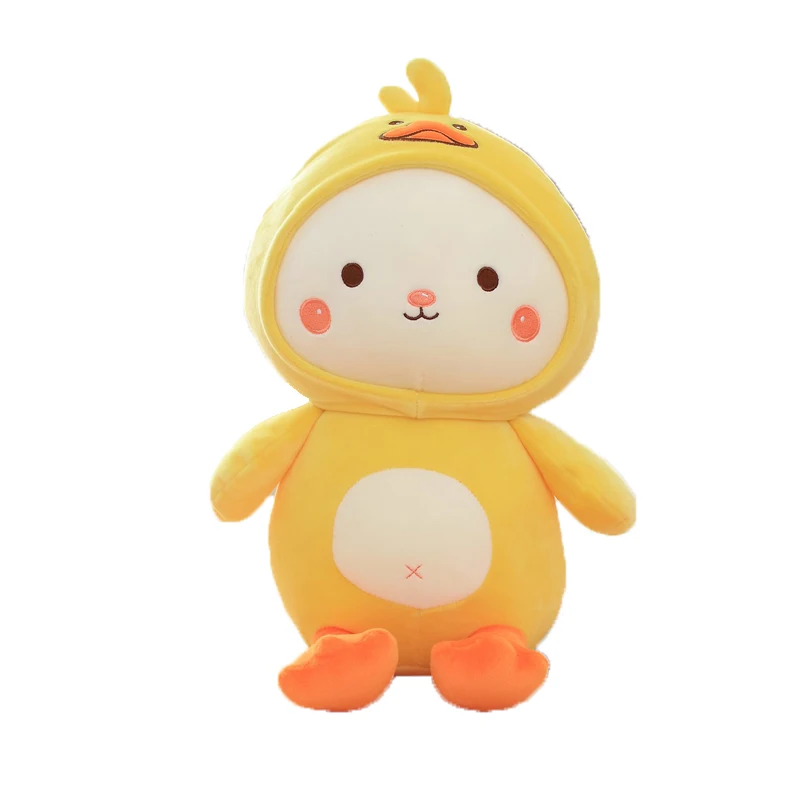 

Cartoon yellow duck plush toy bed with you sleeping pillow
