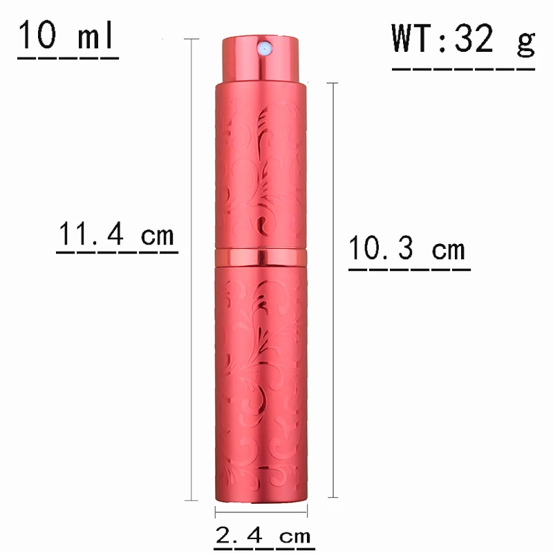 Многоразовый флакон для духов с ротанговым узором 10 мл портативный вращающийся