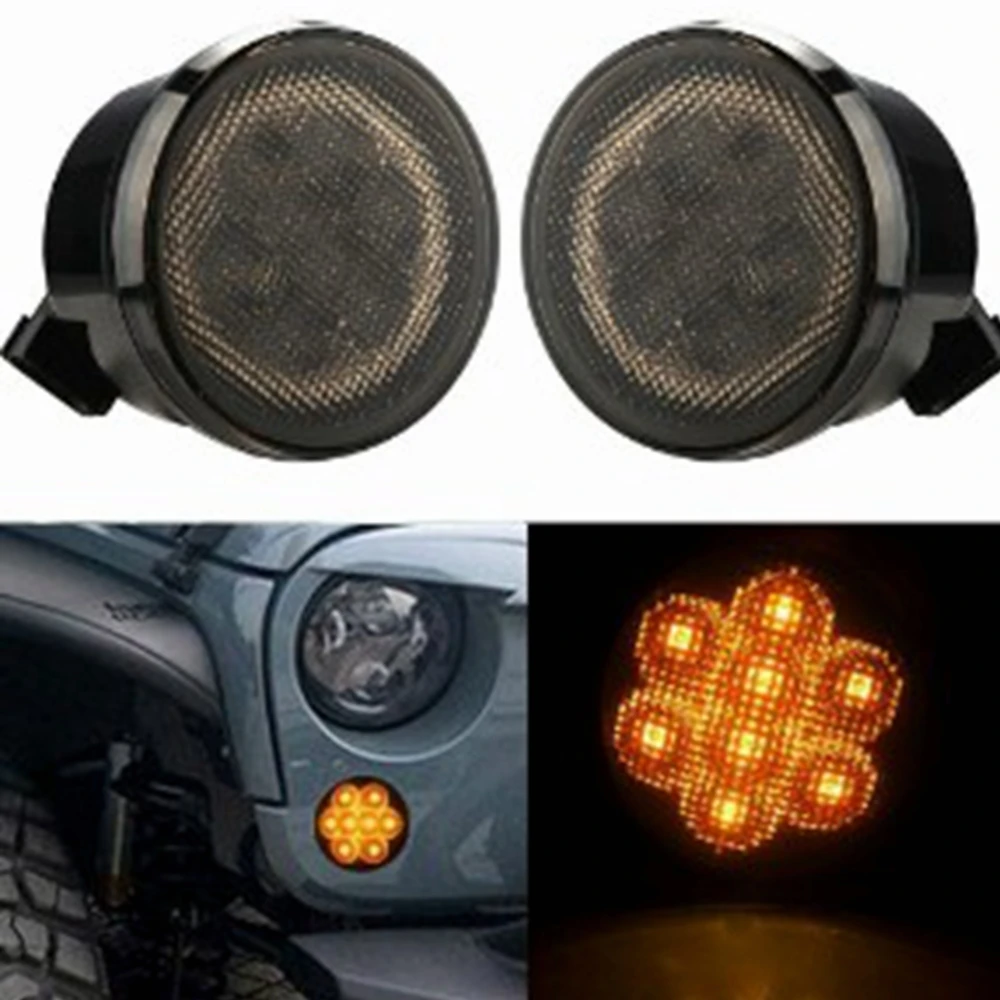 2 шт./пара гриль указатель поворота светильник для Jeep Wrangler JK 2007 2016 комплект