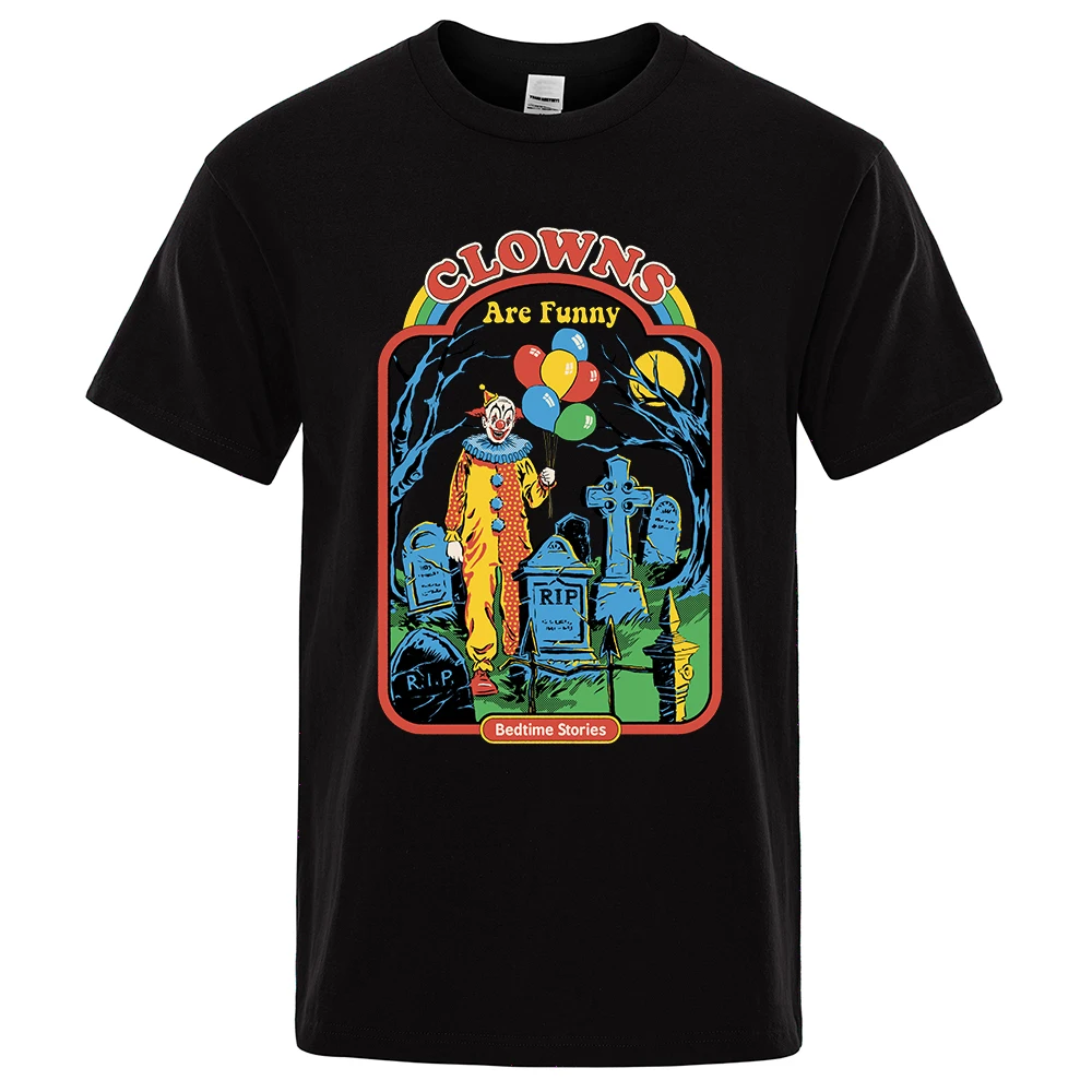 

Clowns Are Funny Creativity Printing T Shirts Men Breathable O-Neck Clothes Loose Summer T-Shirts Fashion Street Mens T-Shirt