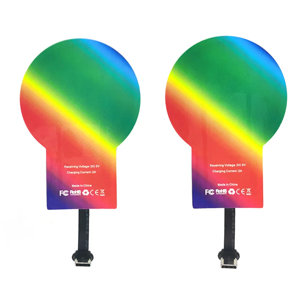 

Qi Wireless Charging Receiver For iPhone 7 6s Plus 5s Micro USB Type C Universal Fast Wireless Charger For Samsung Huawei Xiaomi