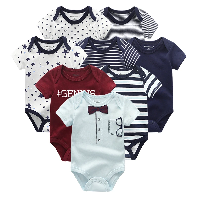 

2020 для маленьких девочек комплект детской одежды унисекс, 8 шт. боди; Одежда для маленьких мальчиков; Хлопковая футболка с короткими рукавами с принтом для девочек; Комплект детской одежды для мальчиков и девочек; Roupas de bebe