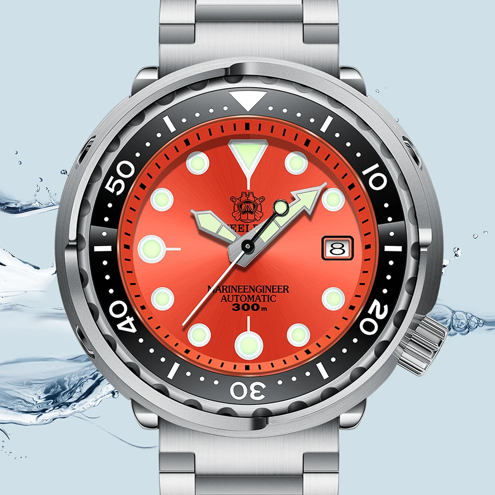 

STEELDIVE Tuna Dive Watch 300M Waterproof SD1975 Beautiful Mechanical Diving Watch For Men Swiss Two-Color Luminous Wristwatch