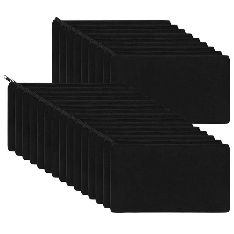 

Парусиновые мешки на молнии, 24 шт., парусиновые сумки для макияжа, чехол для карандашей, пустые сумки для поделок «сделай сам» для путешестви...