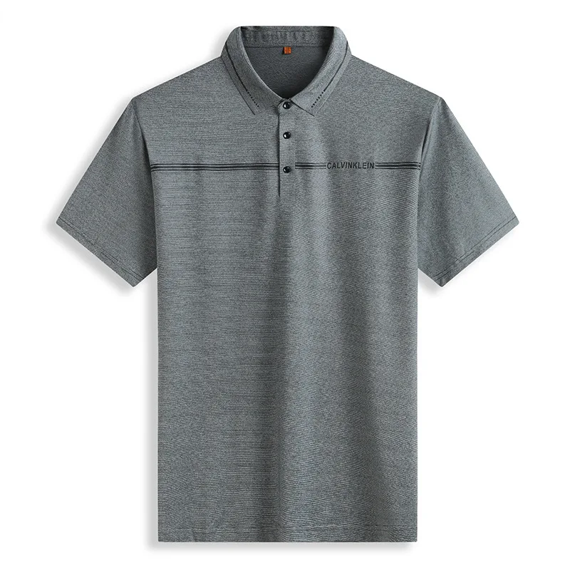 

2021 summer new men's plus fat plus size lapel short-sleeved T-shirt