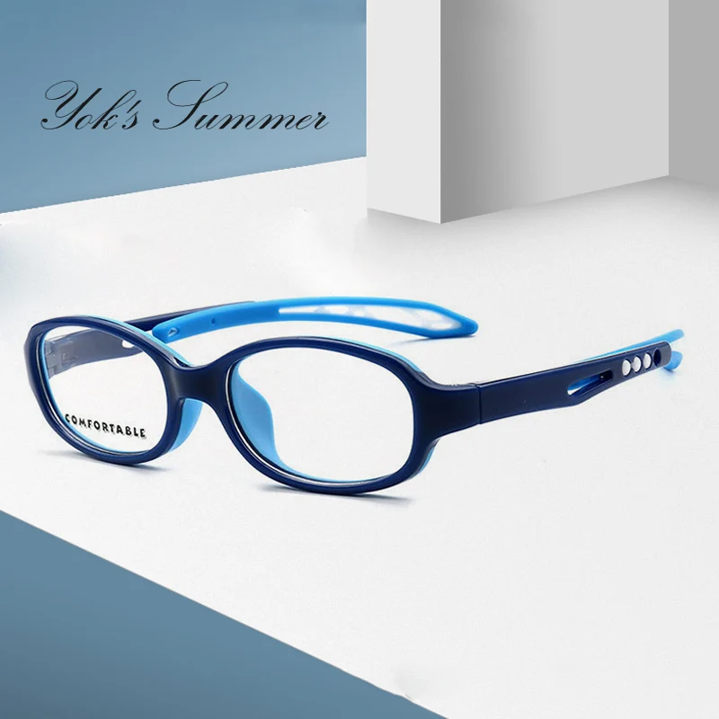 YOK'S мальчик девочка синий светильник блокирующие очки дети регулируемые ноги