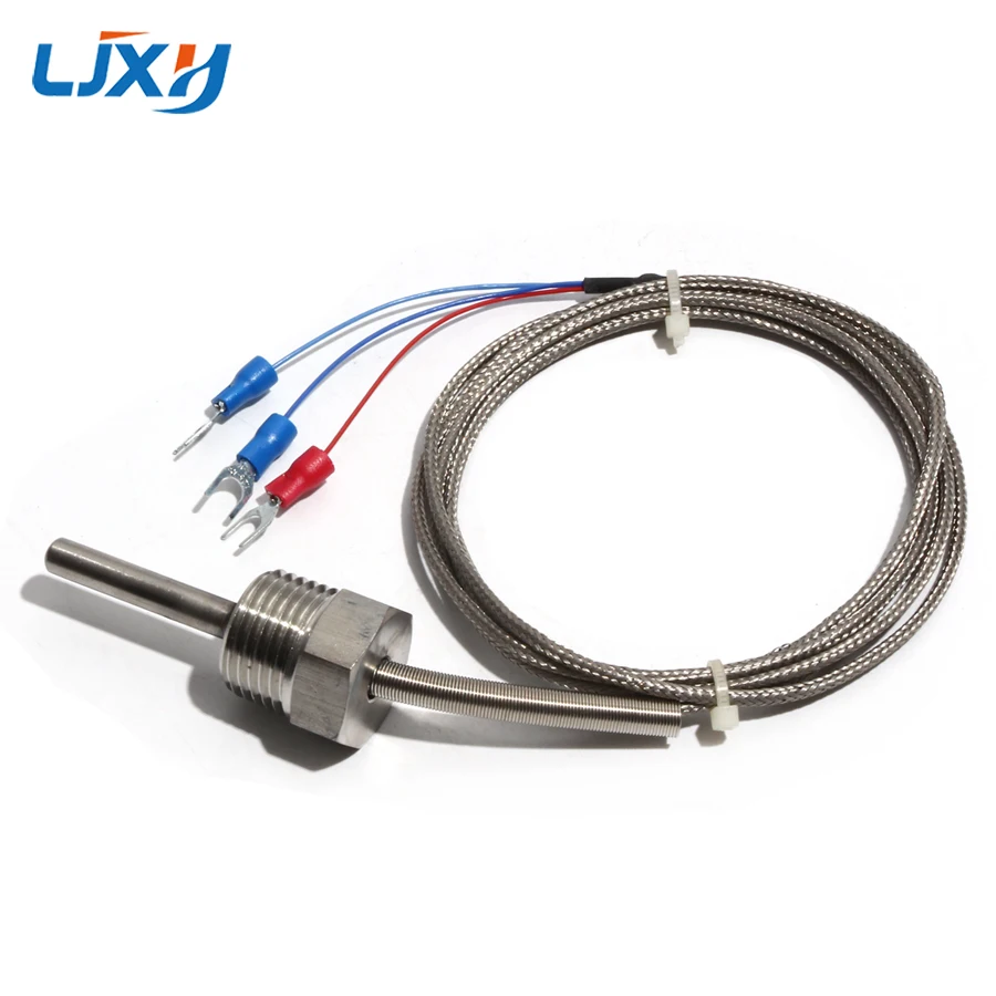 

LJXH M8 Thread Temperature Probe WZP-291 Thermal Resistance Temperature Sensor Thermocouple PTFE Silver Plated PT100