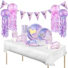 Набор одноразовой посуды для вечеринки русалка