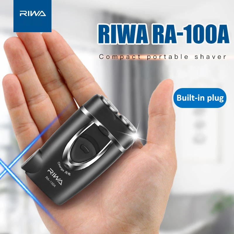 

AIKIN Riwa Compact Protable Electric Shaver RA-100A Black Color Razor Twin Blade Shaver For Men