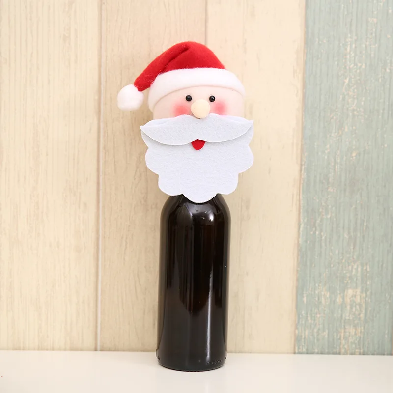 Cover Santa Новогоднее рождественское покрытие для бутылки вина рождественское Санта-Клаус рождественские украшения для дома натальный Ужин Декор новогодний подарок - Цвет: Cover Santa