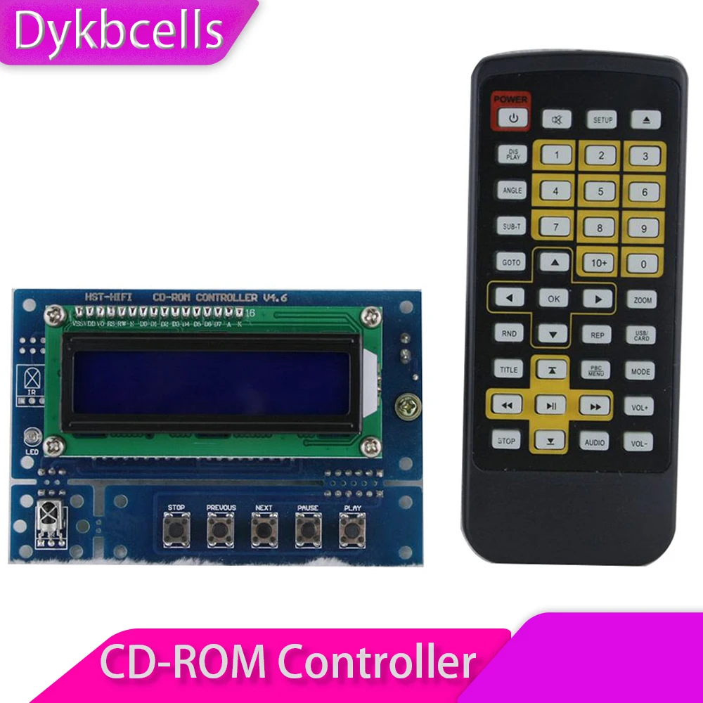 

Dykbcells CD-ROM controller DVD-ROM IDE optical drive Audio Player ROM To Turntable+ REMOTE control Digital Display DIY kits