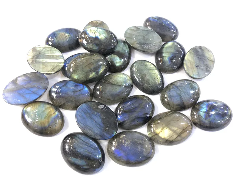 

Natural Labradorite Gem Cabochon 22x30mm Oval Gem Stone Cabochon Gem Jewelry Ring Face,CAB Gem Bead Ring Face 2pcs/lot