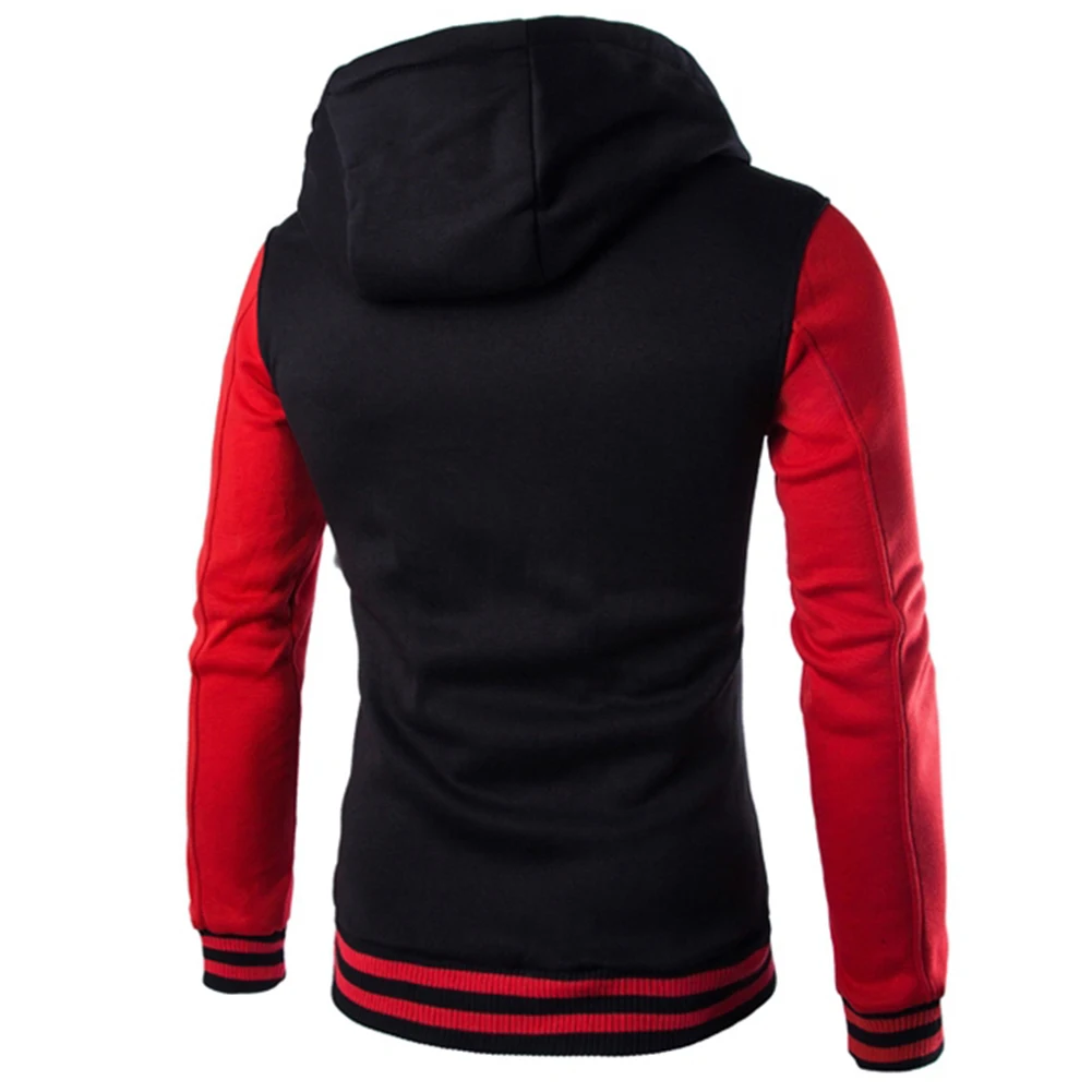 Модная мужская осенне-зимняя куртка Varsity с длинным рукавом однобортная теплая