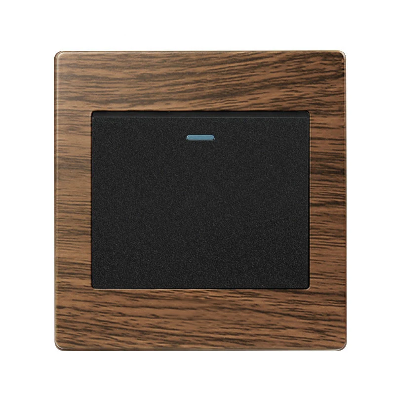 Роскошный кнопочный настенный выключатель 1 банда 2Way света прерыватель матовая