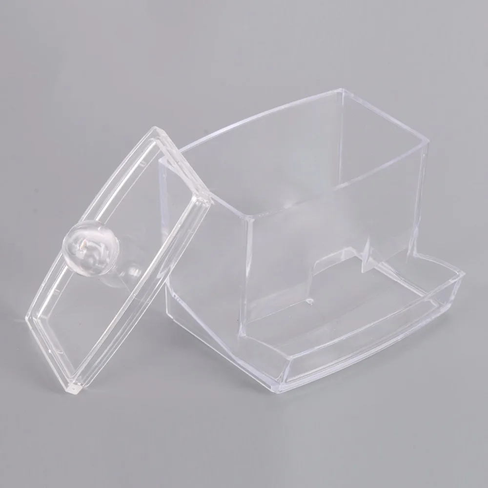 

Transparent Stick Cosmetic Makeup Organizer Case Hot Sale Makeup Tools Cotton Swabs Storage Holder Box