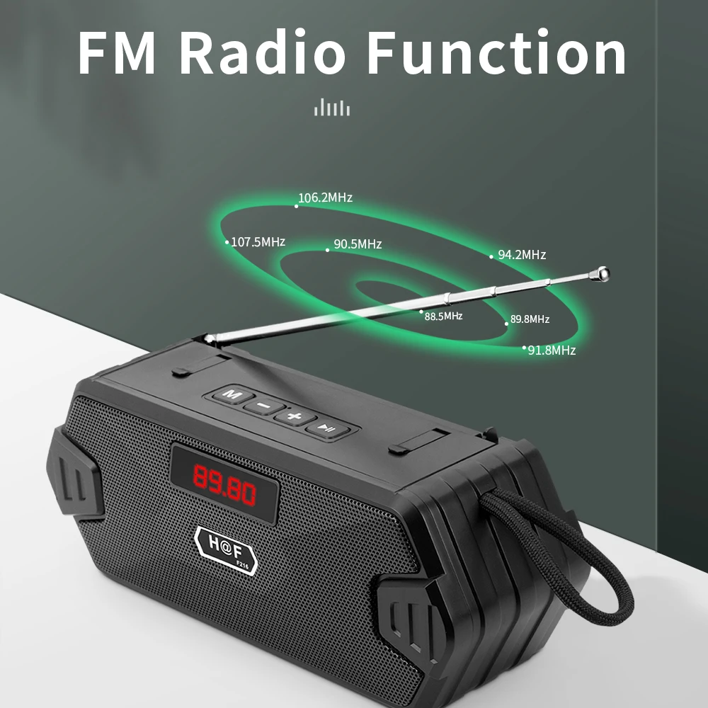 CYBORIS HF-F216 Портативный дешевые Пластик BT 5 0 FM радио Беспроводной синий зуб Динамик
