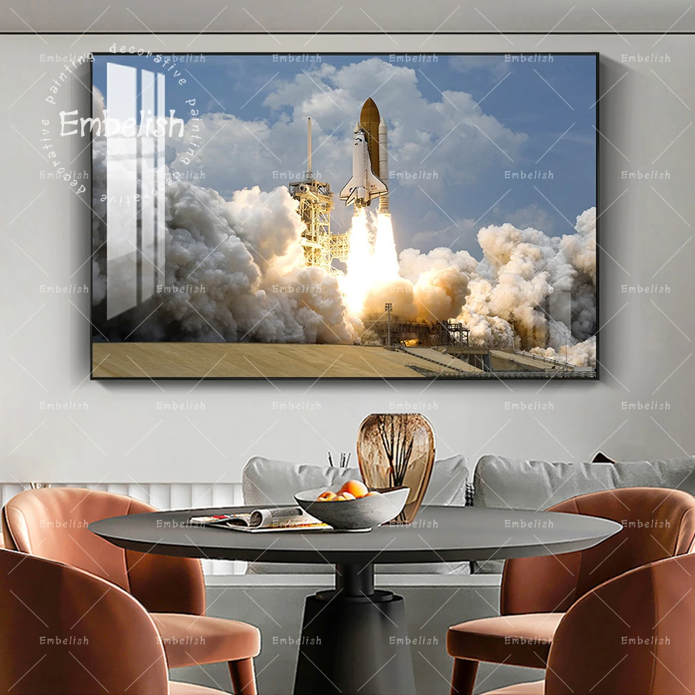 1 шт. реактивный взлет в небо пейзаж HD картины маслом на холсте для гостиной