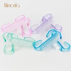 50 шт.компл. щетка для очистки ногтей Гель-арт мягкое удаление пыли прозрачный дизайн розовыйсинийфиолетовыйзеленый щетка для ногтей инструменты для удаления пыли