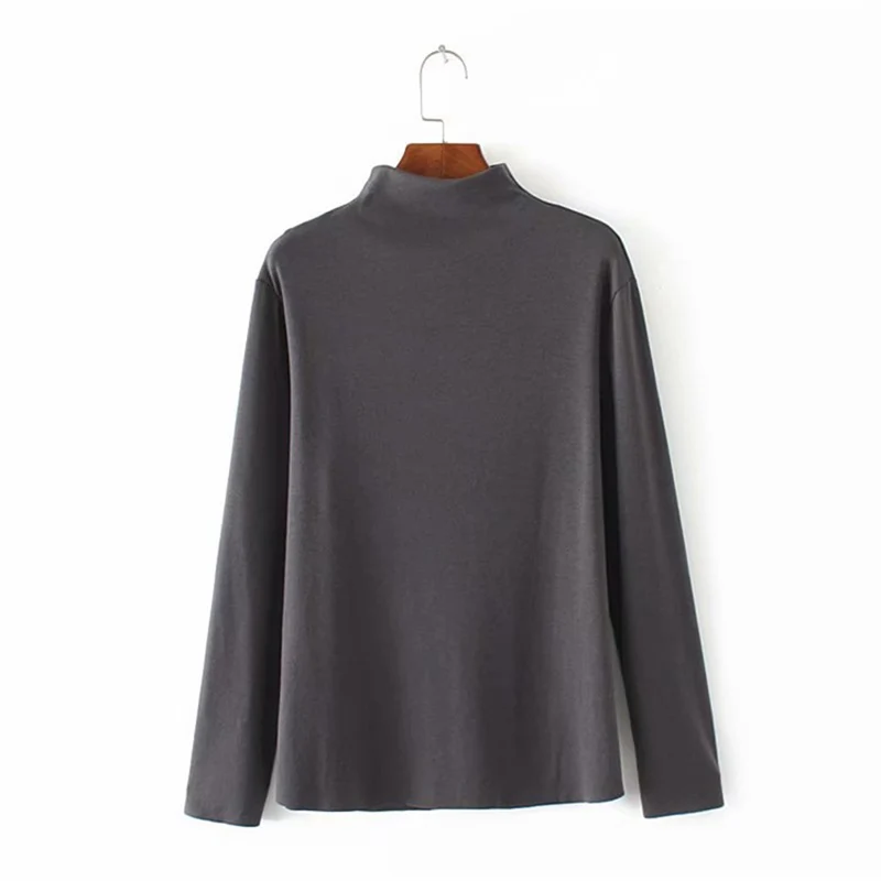 Женская футболка с длинным рукавом и высоким воротником модель G637 | одежда