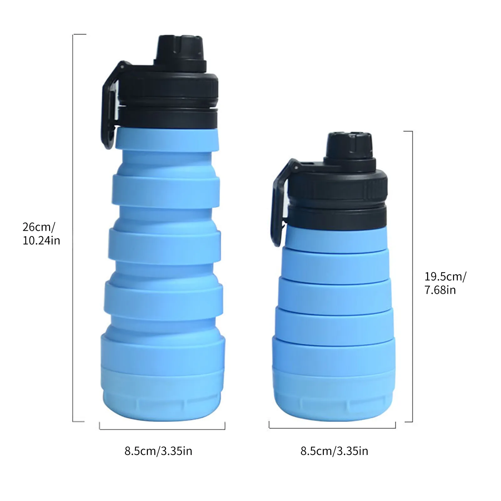 

750ml Folding Water Bottle Portable Retractable Silicone Coffee Bottle Is Suing Travel Drinking Sport Ultimately Responds Kettle