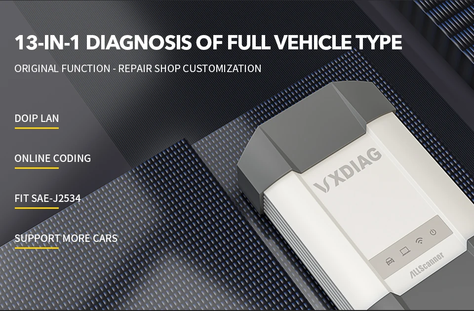 Диагностический сканер OBD2 VXDIAG ALLSCANNER 13 в 1 SE PRO для BMW Ford IDS Toyota TIS V15 C6 Benz GM GDS2