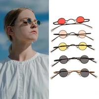fashion new retro mini sunglasses round men metal frame gold black red small round framed sun glasses eye care accessories